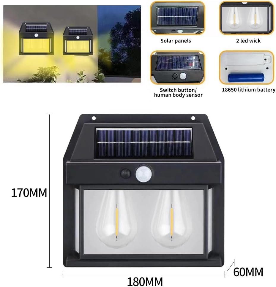 Solární zahradní nástěnná lampa Solar Interaction 888-2